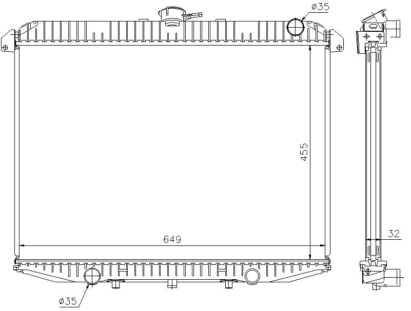 RAD. NISSAN TERRANO II (93) LX/SLX 2.7 TD