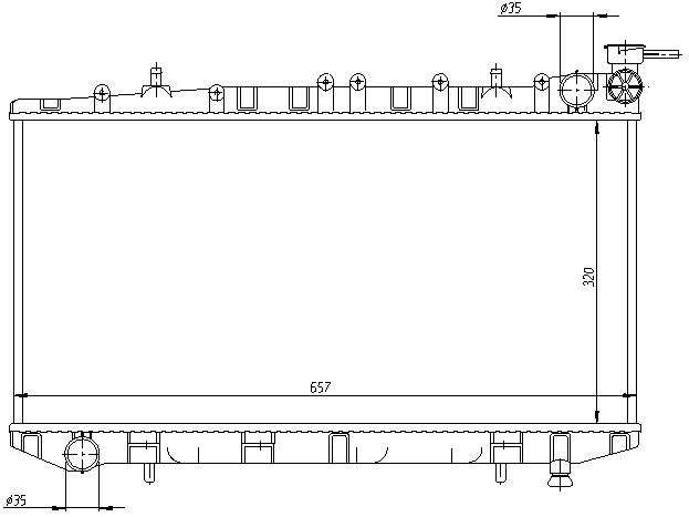 RAD. NISSAN ALMERA  (96-00) 2,0 DIESEL