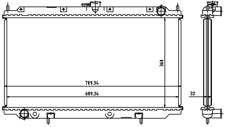 RAD. NISSAN PRIMERA P11 (96) +/-