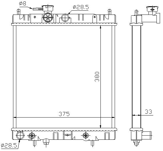 RAD. NISSAN MICRA K11 (92) 1.0i 16v - 1.5D