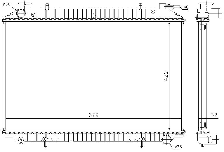 RAD. NISSAN VANETTE/ SERENA (96) 1.6 / 2.0 / 2.0D