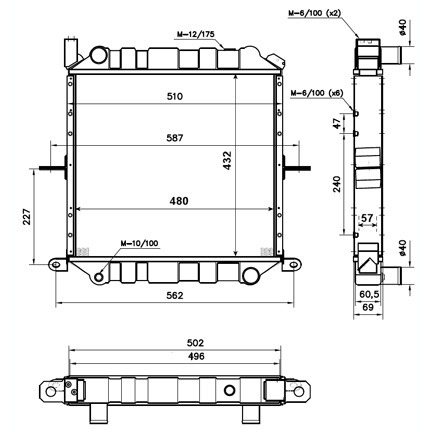 RAD. NISSAN CABSTAR (98) E110.45