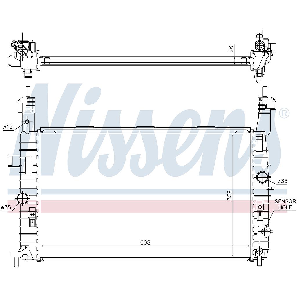 RAD. OPEL MERIVA (03) 1.4i 16v / 1.6i 16v / 1.8i 16v