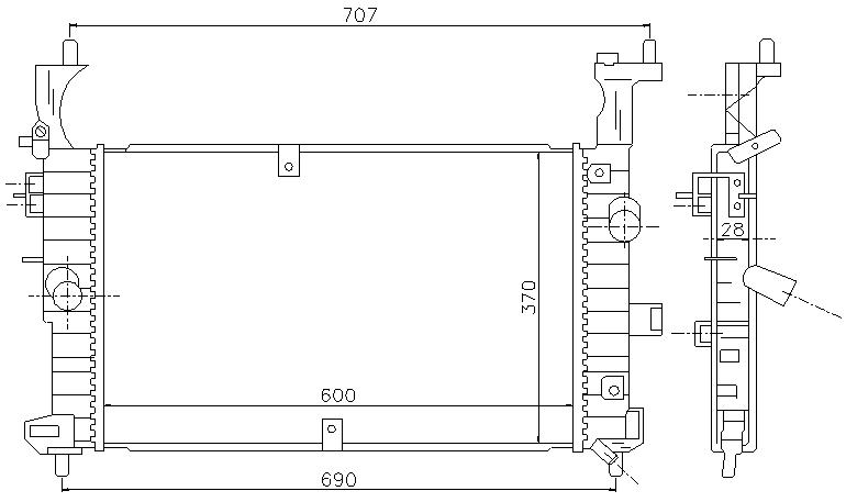 RAD. OPEL MERIVA (03) 1.3DTi / 1.7CDTi