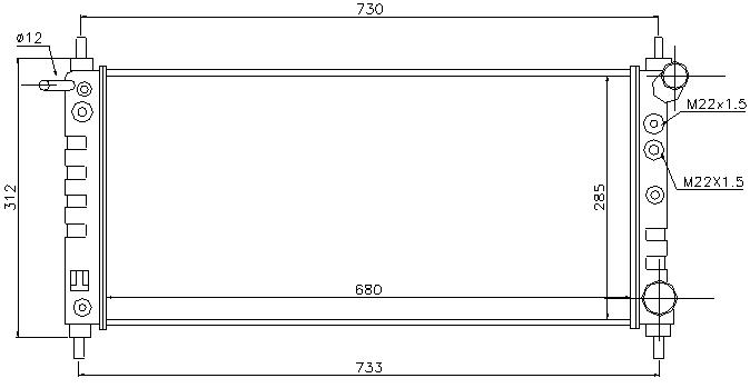 RAD. OPEL CORSA B (97) M/A + 1.0 / 1.2