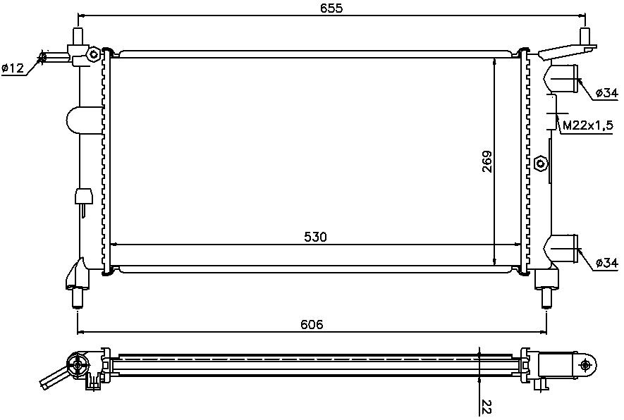 RAD. OPEL CORSA B (96) 1.0/1.2i ECOTEC