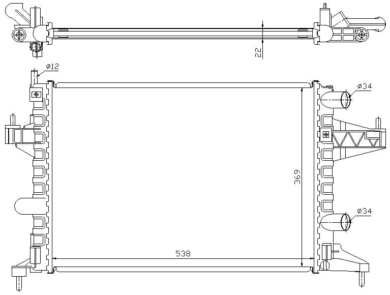 RAD. OPEL CORSA C (00) 1.0 / 1.2 +/-