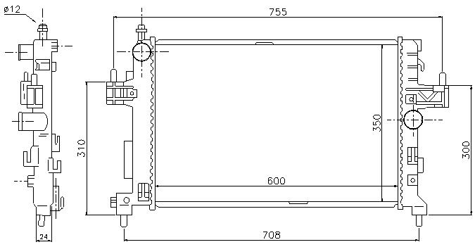 RAD. OPEL CORSA C (03) 1.3CDTi / 1.7 CDTi