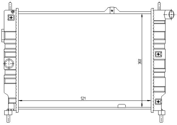RAD. OPEL KADETT  E (88-91) 1.7D/2.0 16V