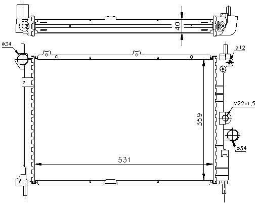 RAD. OPEL ASTRA F(91) 1.7TD
