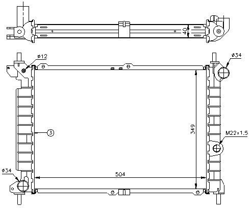 RAD. OPEL ASTRA F 1.7TD