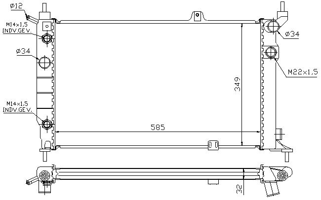 RAD. OPEL ASTRA F (93) + M/A
