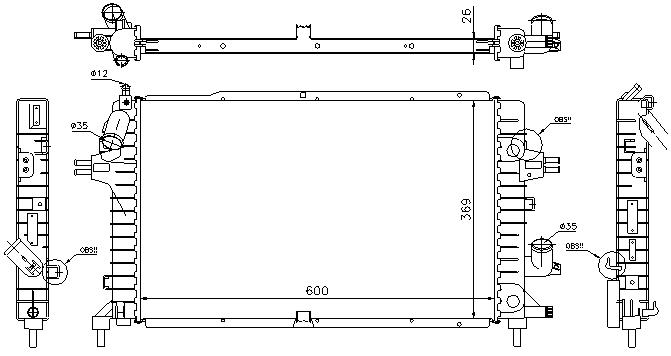 RAD. OPEL ASTRA H (04) 1.3CDTi / 1.7CDTi / 1.9CDTi