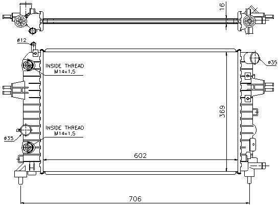 RAD. OPEL ASTRA H (04) M/A 1.2 / 1.4 / 1.8