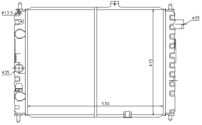 RAD. OPEL KADETT / ASCONA (81-84) 1.6 NS/1.8GTE/2.0i