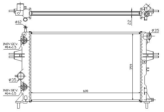 RAD. OPEL ASTRA G (98) 1.4 / 1.6 / 1.8 AUT +