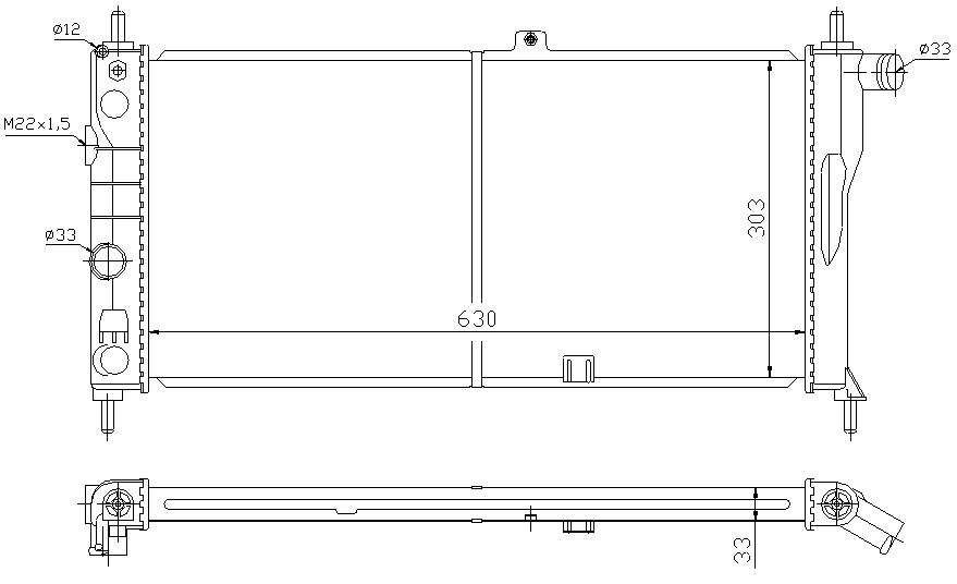 RAD. OPEL KADETT E (84) 1.6 / 1.8