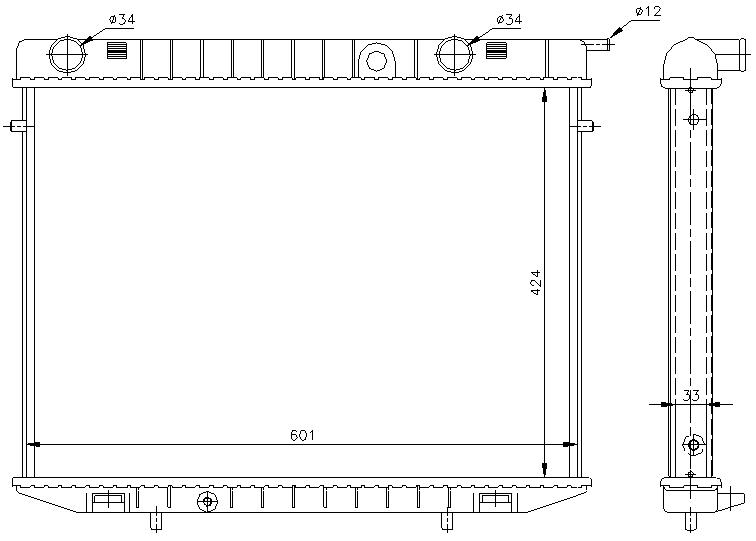 RAD. OPEL FRONTERA (91)2.0/2.3 TD/2.4