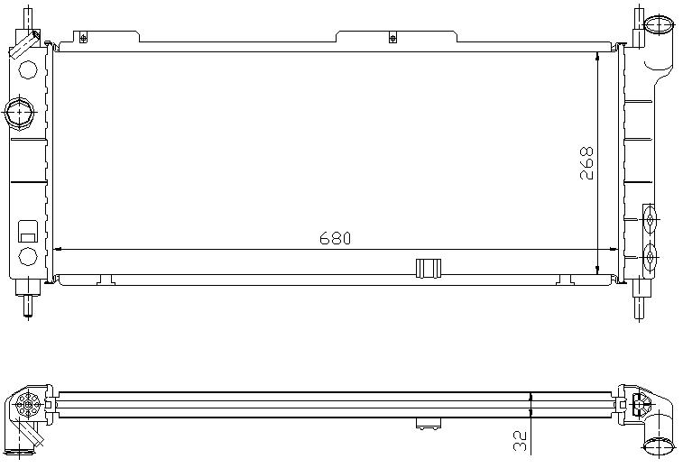 RAD. OPEL CORSA II (93-00) 1.2i / 1.4i 16v / 1.6 GSI 16v
