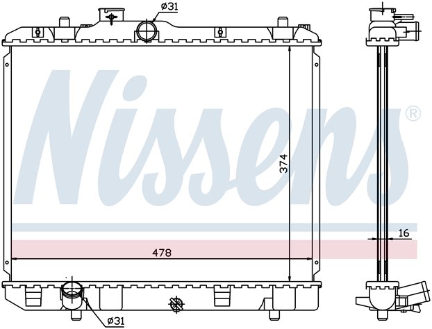 RAD. OPEL AGILA B (07) +/-1.0 / 1.2