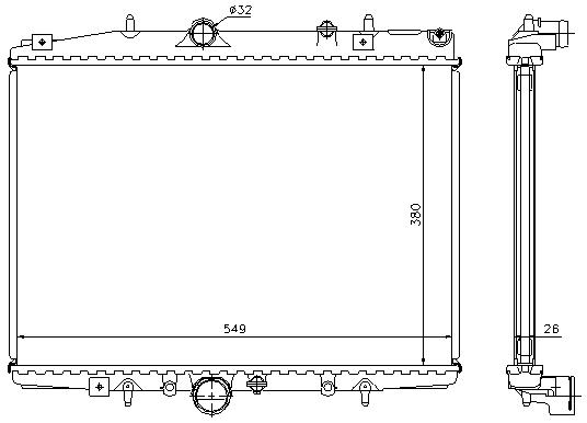 RAD. PEUGEOT 406 (99) 2.0HDi / 2.0 16v