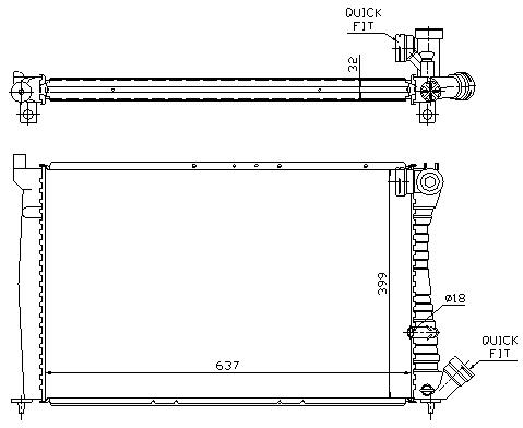 RAD. PEUGEOT 406 (95) 2.0i