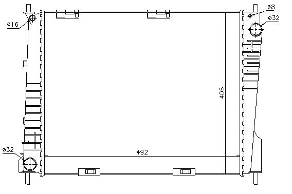 RAD. RENAULT CLIO III (05) 1.2/1.4/1.5DCi/1.6