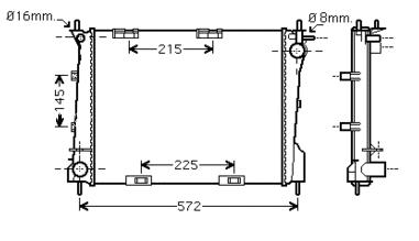 RAD. RENAULT CLIO III (06) 2.0i 16v