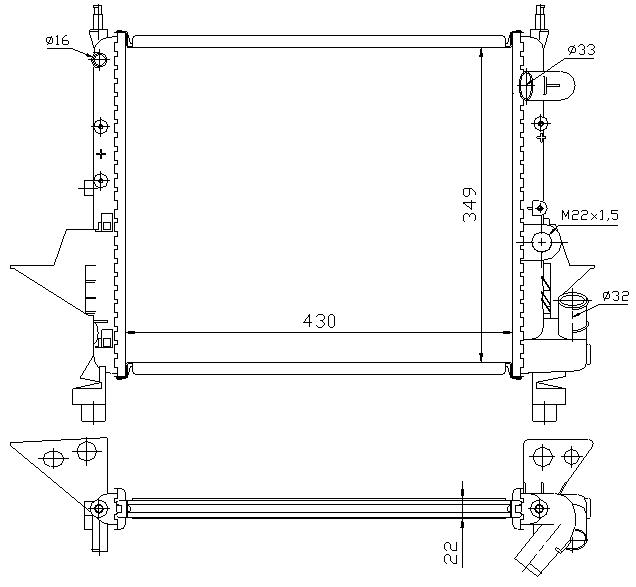 RAD. RENAULT TWINGO  (93) 1.2I