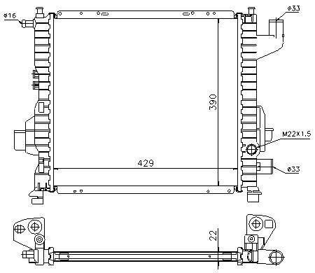 RAD. RENAULT TWINGO (96) 1.0i / 1.2
