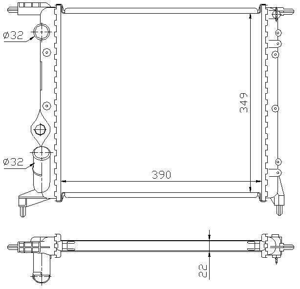 RAD. RENAULT CLIO (90) 1.2/1,4
