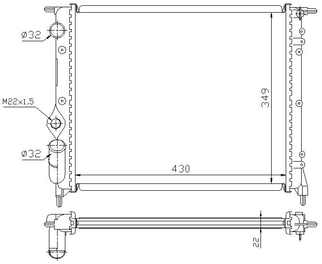 RAD. RENAULT 19 (92) 1.2RN-RT/1.4 GYS-TSE-RN-RT