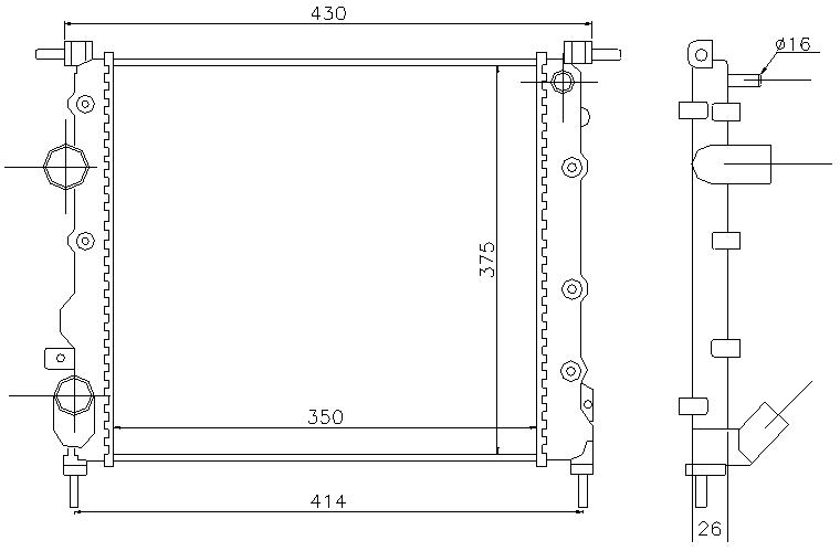 RAD. RENAULT CLIO II (98) 1.2i