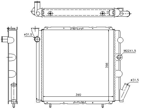 RAD. RENAULT 9/11/SUPER5/EXPRESS II (86) 1.6D / 1.7