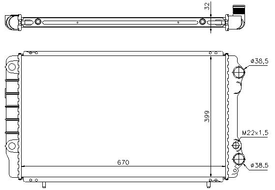 RAD. RENAULT TRAFIC II (89) 2.1 D/2.4D/2.5D