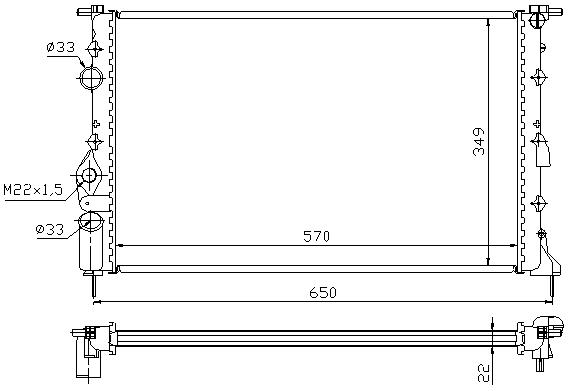 RAD. RENAULT MEGANE/SCENIC (95) 1.6 / 1.9D / 2.0