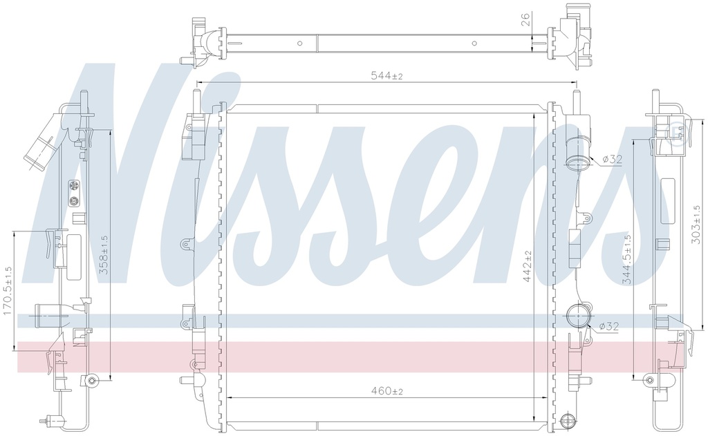 RAD. RENAULT KANGOO (03) 1.5DCi +/-