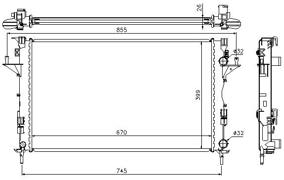 RAD. RENAULT LAGUNA II (01) 1.6 / 1.8 / 1.9D / 2.0