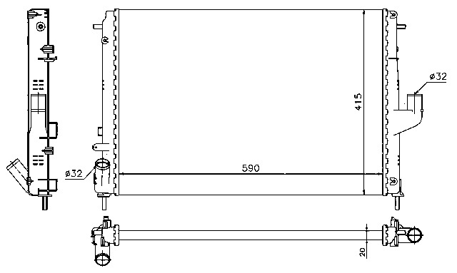 RAD. DACIA LOGAN II/DUSTER (08) + 1.6i/1.5DCi