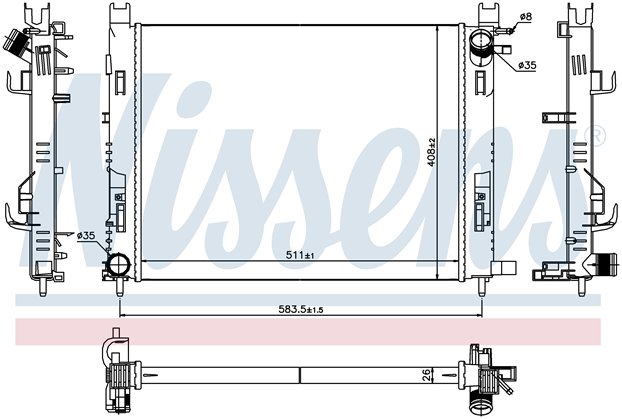 RAD. DACIA LODGY (12) + 1.5DCi / 1.6i 16v