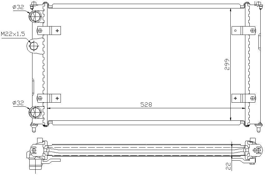 RAD. SEAT IBIZA II/INCA/VW POLO (93) 1.4/1.6