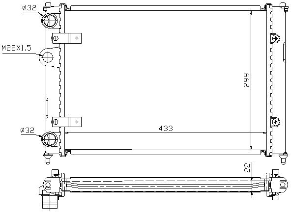 RAD. SEAT IBIZA II/CORDOBA (93) 1.0 I/1.05CL/1.3/1.4/1.9SDi