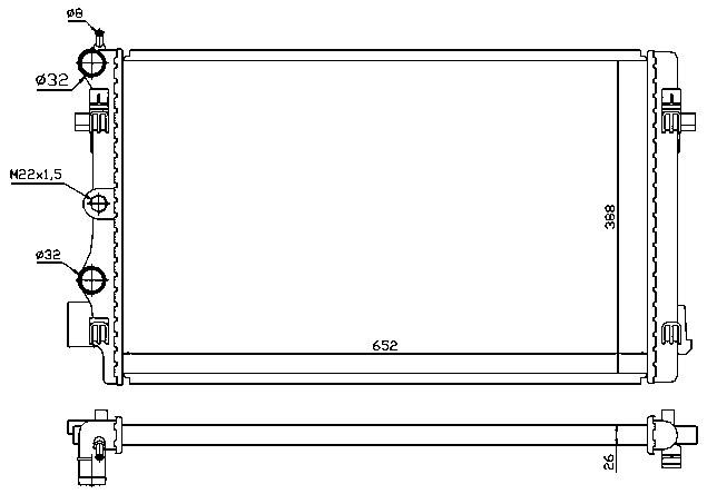 RAD. SEAT IBIZA V/AUDI A1 (08) 1.4TSi