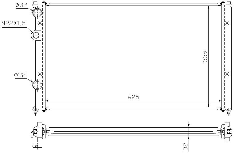 RAD. SEAT CORDOBA/IBIZA/INCA (93) + 1.6/1.7D/1.8/1.9D/2.0