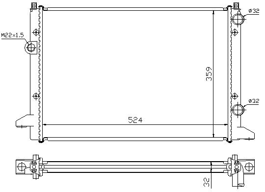RAD. VW PASSAT IV (93-96) - AUT 1.6/1.8/2.0/1.9TD