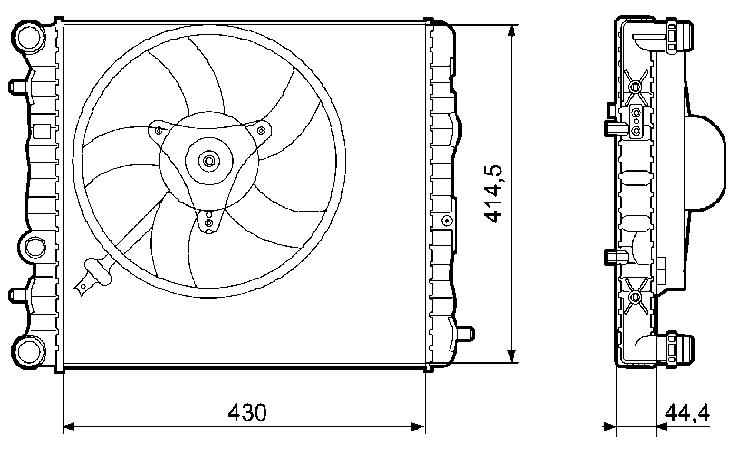 RAD. VAG IBIZA/POLO/FABIA/ROOMSTER (01) - CON VENT