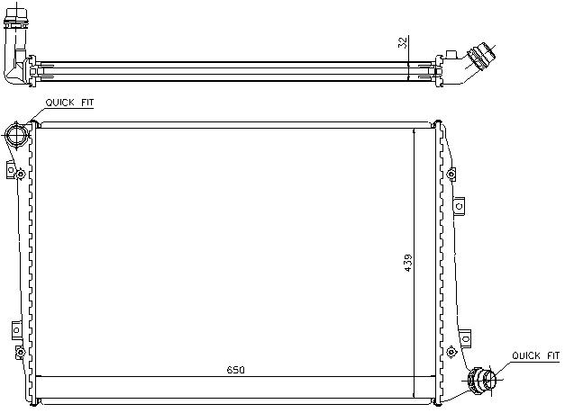 RAD. VAG A3/ALTEA/LEON/TOLEDO/OCTAVIA/GOLF (03) +/- 2.0TDi