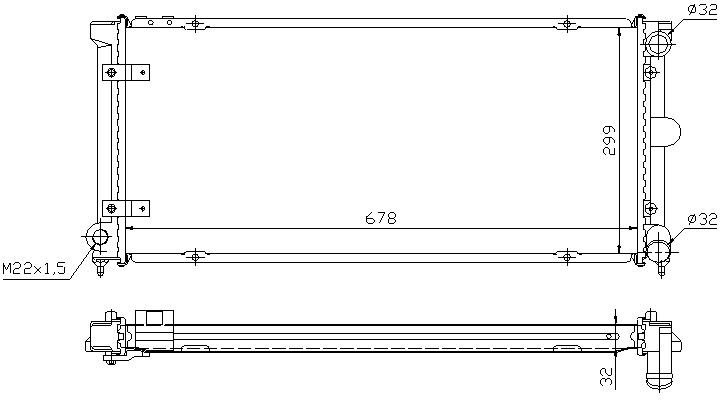 RAD. SEAT TOLEDO (91) +/- 1.6/1.8/1.9TD