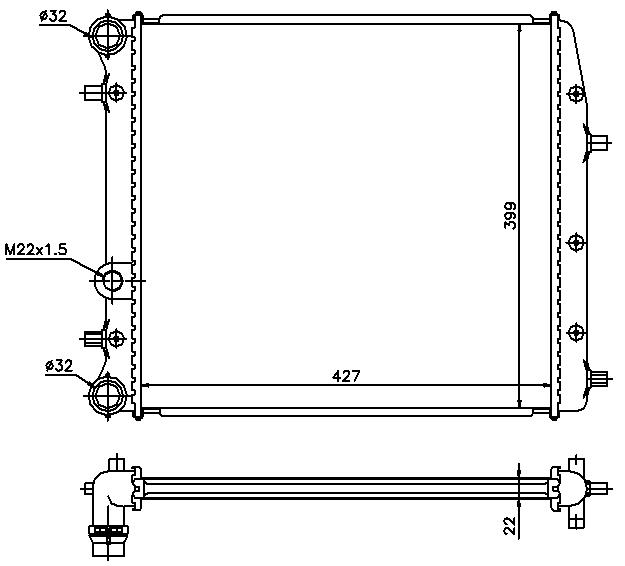 RAD. VAG FABIA/IBIZA/CORDOBA/POLO (99) - 1.2/1.4/1.6