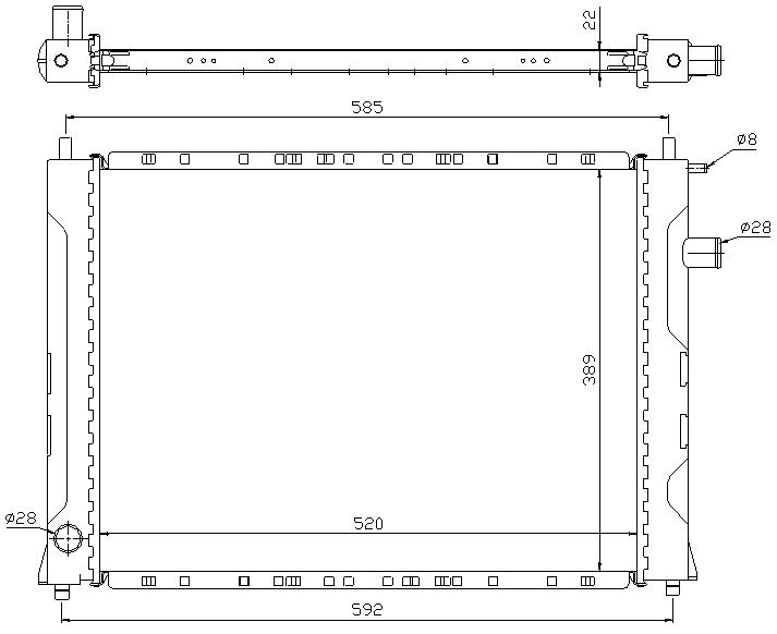 RAD. ROVER/MG (95) +/- 400/45/ZS
